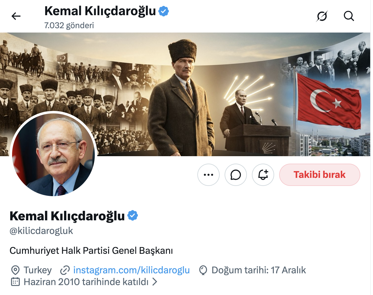 Kılıçdaroğlu’ndan X hesabında unvan değişikliği