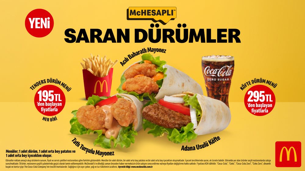 McDonald’s Türkiye’den üç yeni McHesaplı dürüm