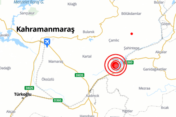 Kahramanmaraş’ta 4.4 büyüklüğünde deprem