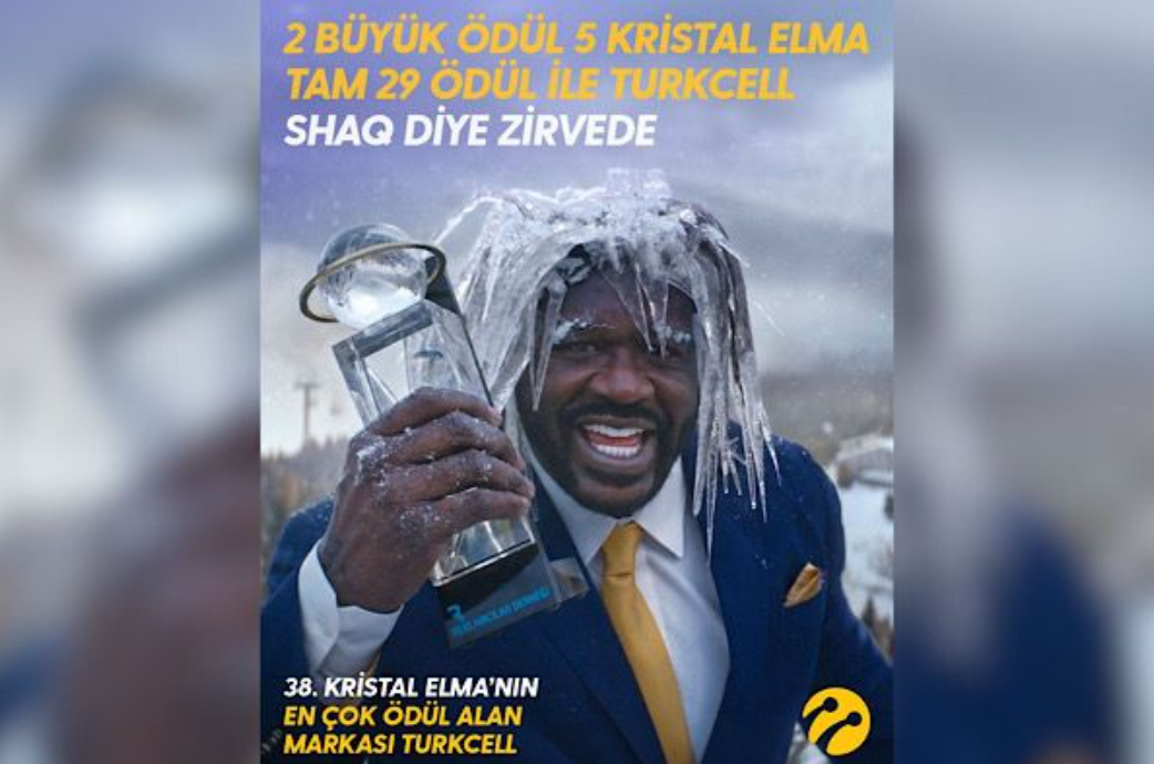 Turkcell’in “Shaq diye 5G” reklamına Kristal Elma’dan 5 Kristal Elma, 2 Büyük Ödül