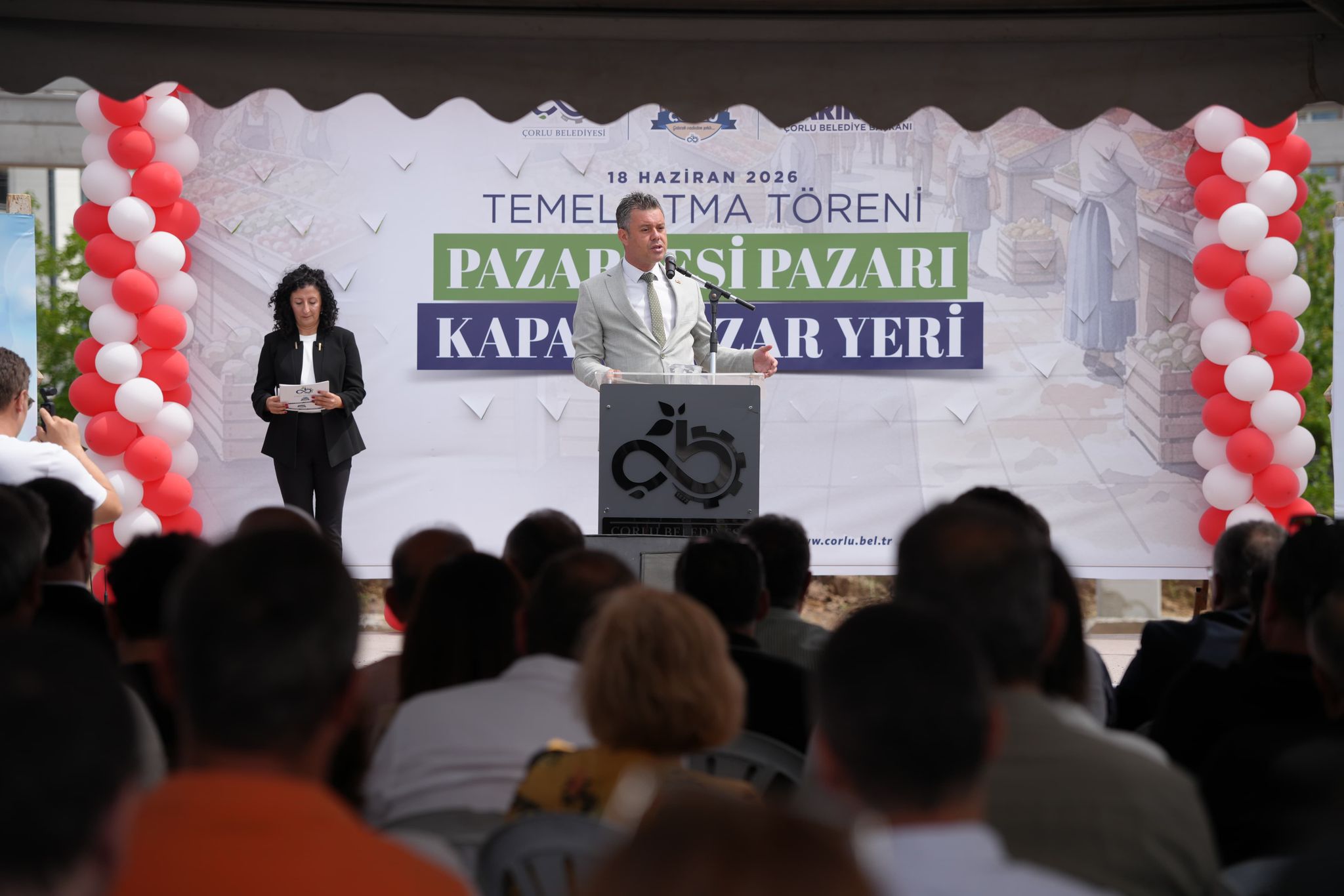 Çorlu’da Kapalı Pazar Yeri Projesi’nin temeli atıldı