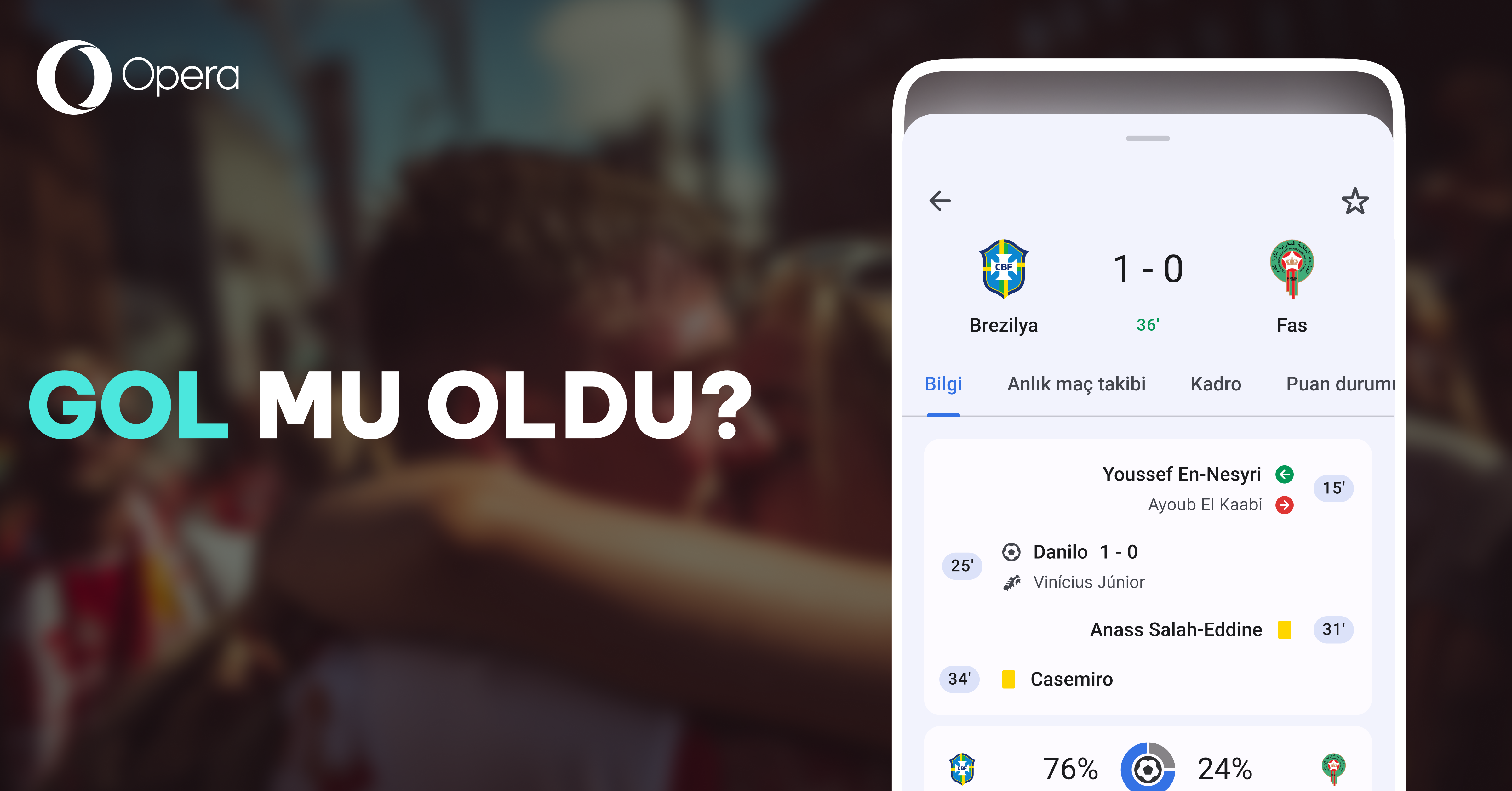Opera’dan futbolseverlere özel Android güncellemesi