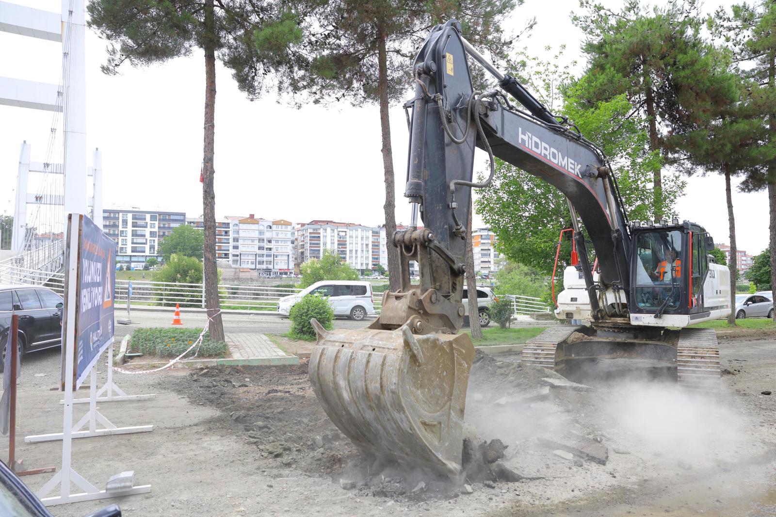 Samsun Büyükşehir Belediyesi, Çarşamba Doğu Yaka’da üstyapı çalışmalarına başladı