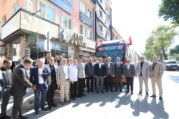 İnegöl’de planlanan metrobüs hattında ilk test sürüşü yapıldı