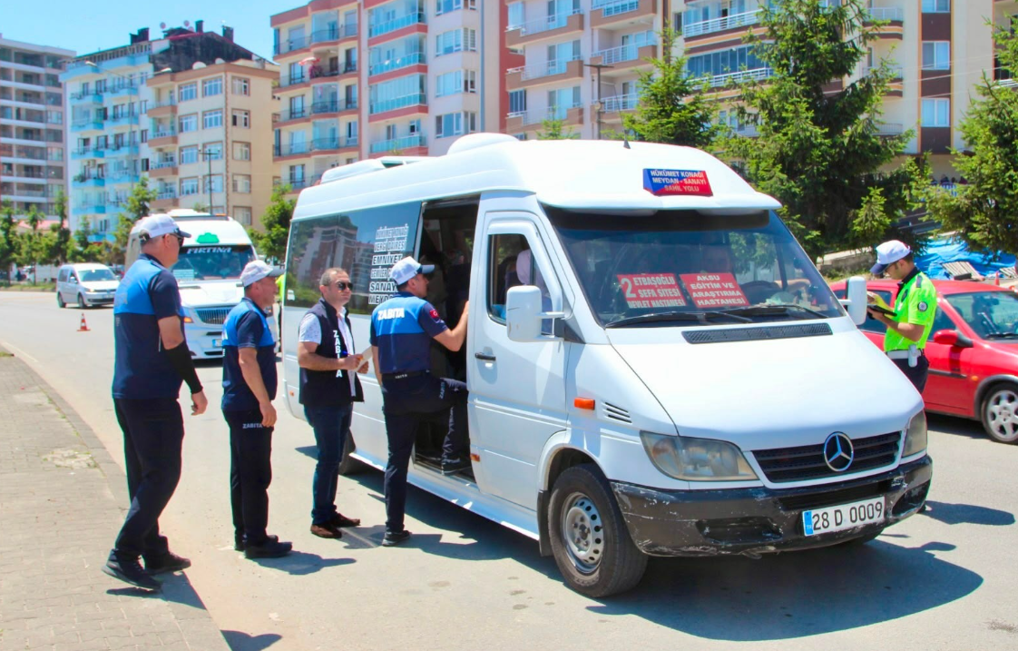 Giresun’da dolmuşlara klima denetimi