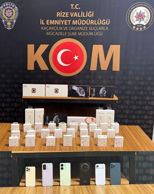 Rize’de kaçakçılık operasyonlarında 45 şüpheli hakkında işlem