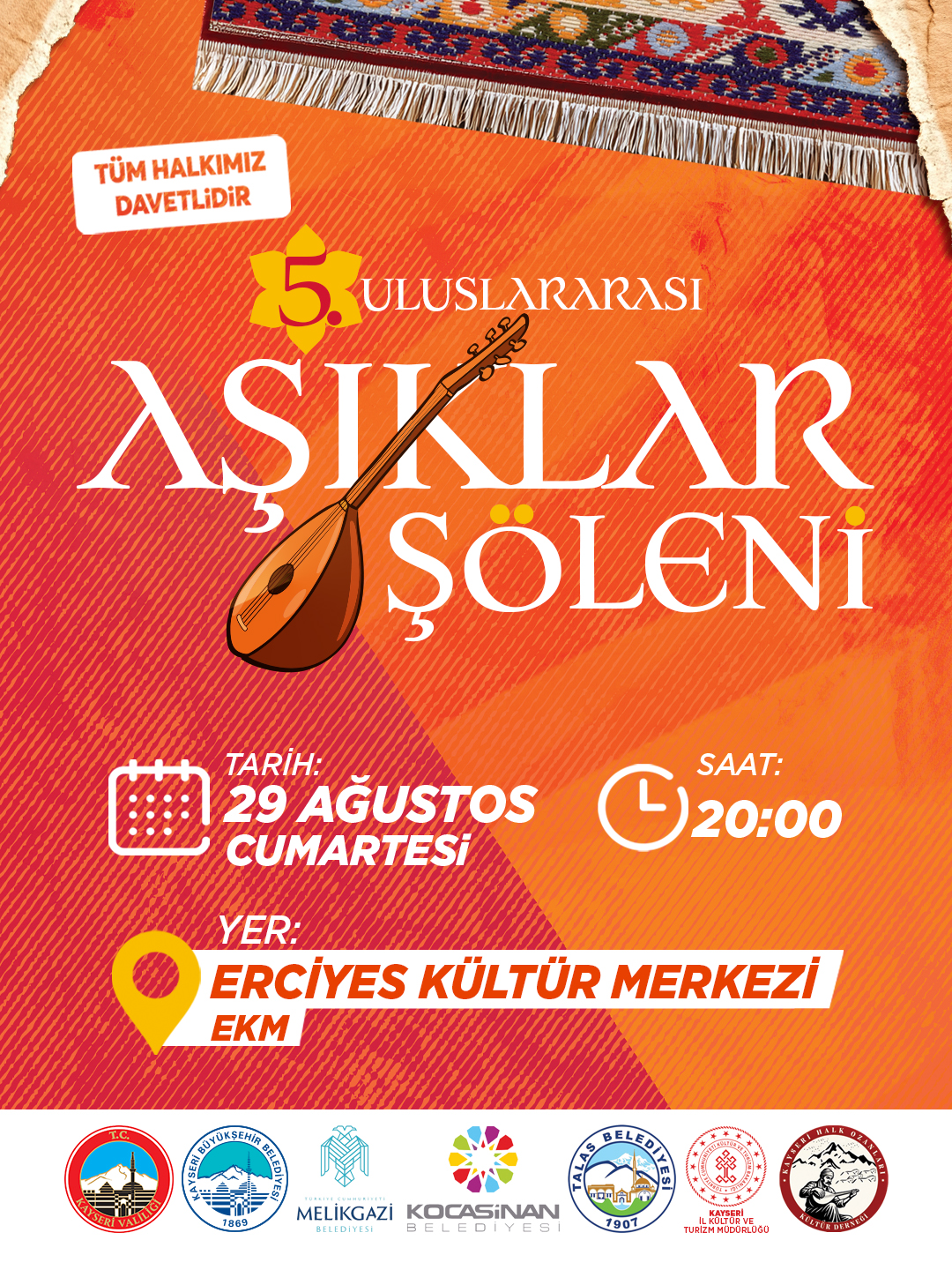 5. Uluslararası Aşıklar Şöleni Kayseri’de düzenlenecek