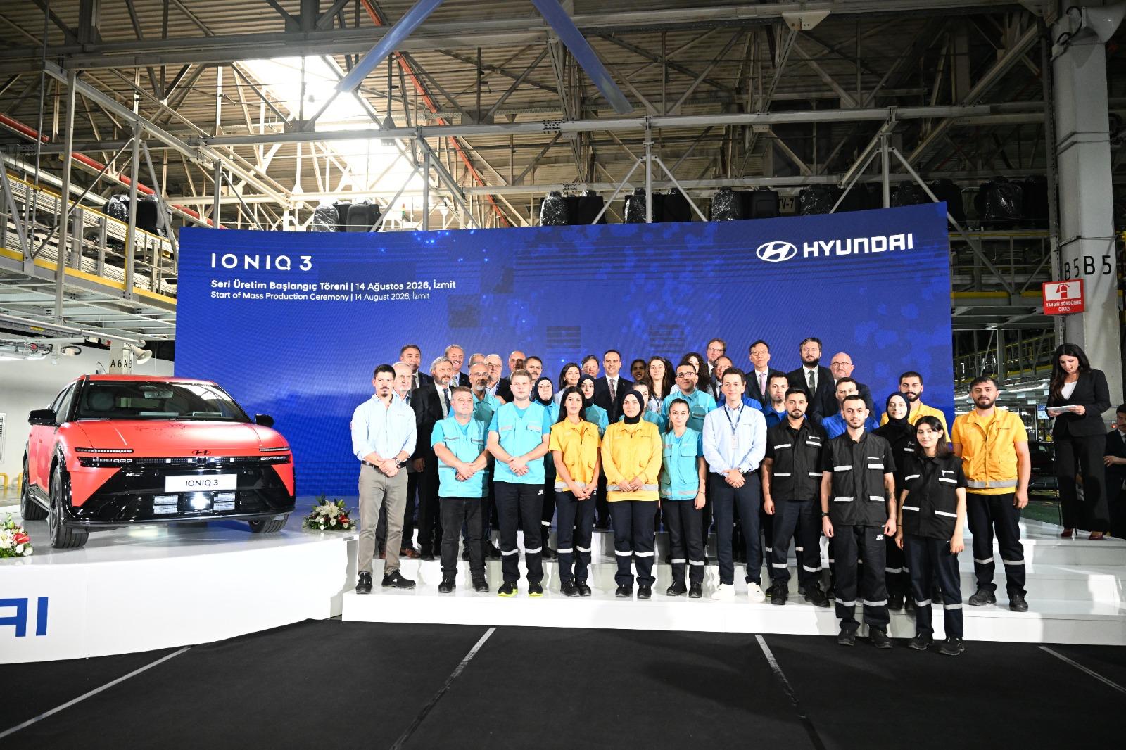 Bakan Kacır ve Vali Aktaş, Hyundai IONIQ 3’ün seri üretim törenine katıldı