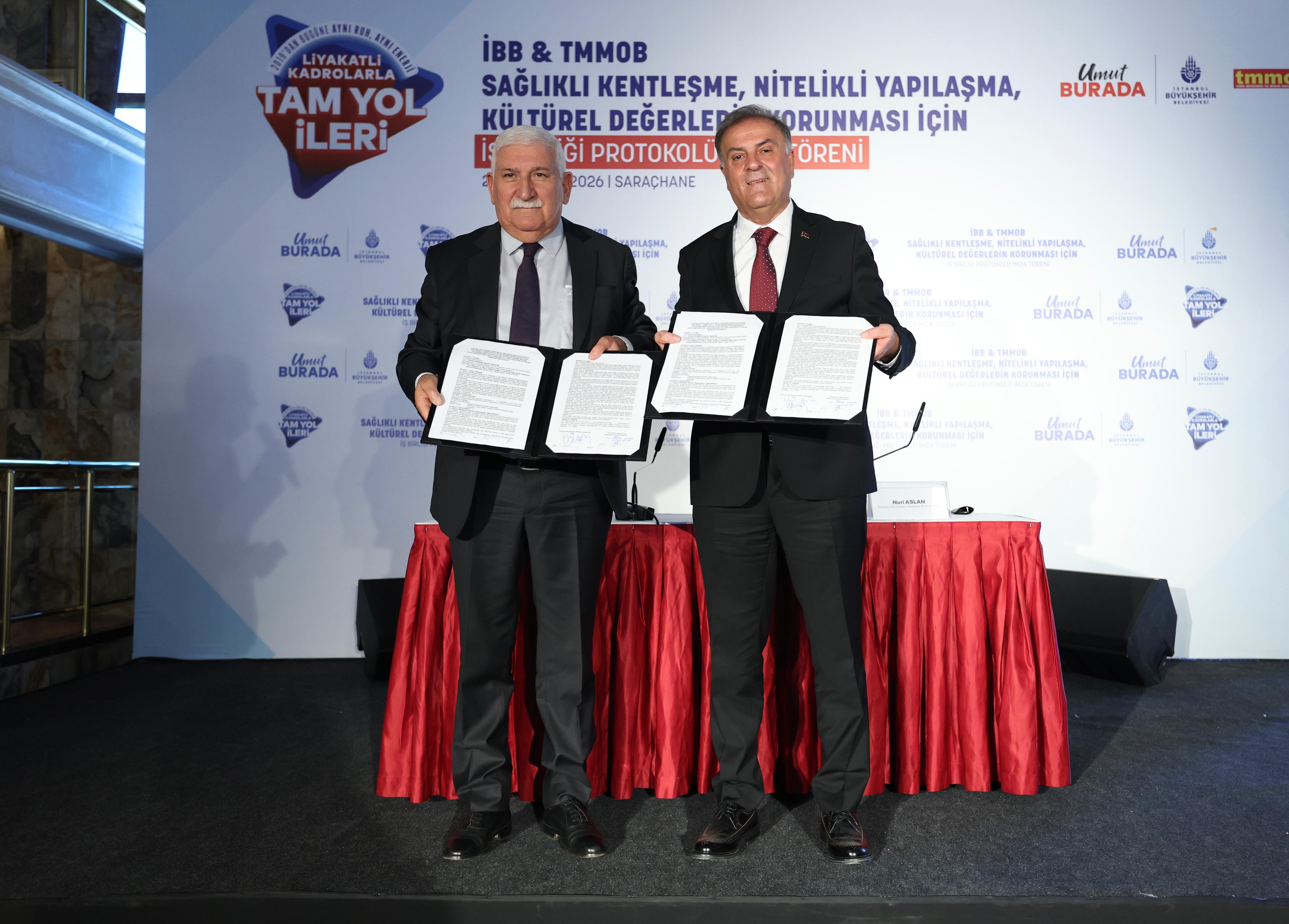 İBB ile TMMOB arasında kentleşme ve yapılaşma için iş birliği protokolü imzalandı
