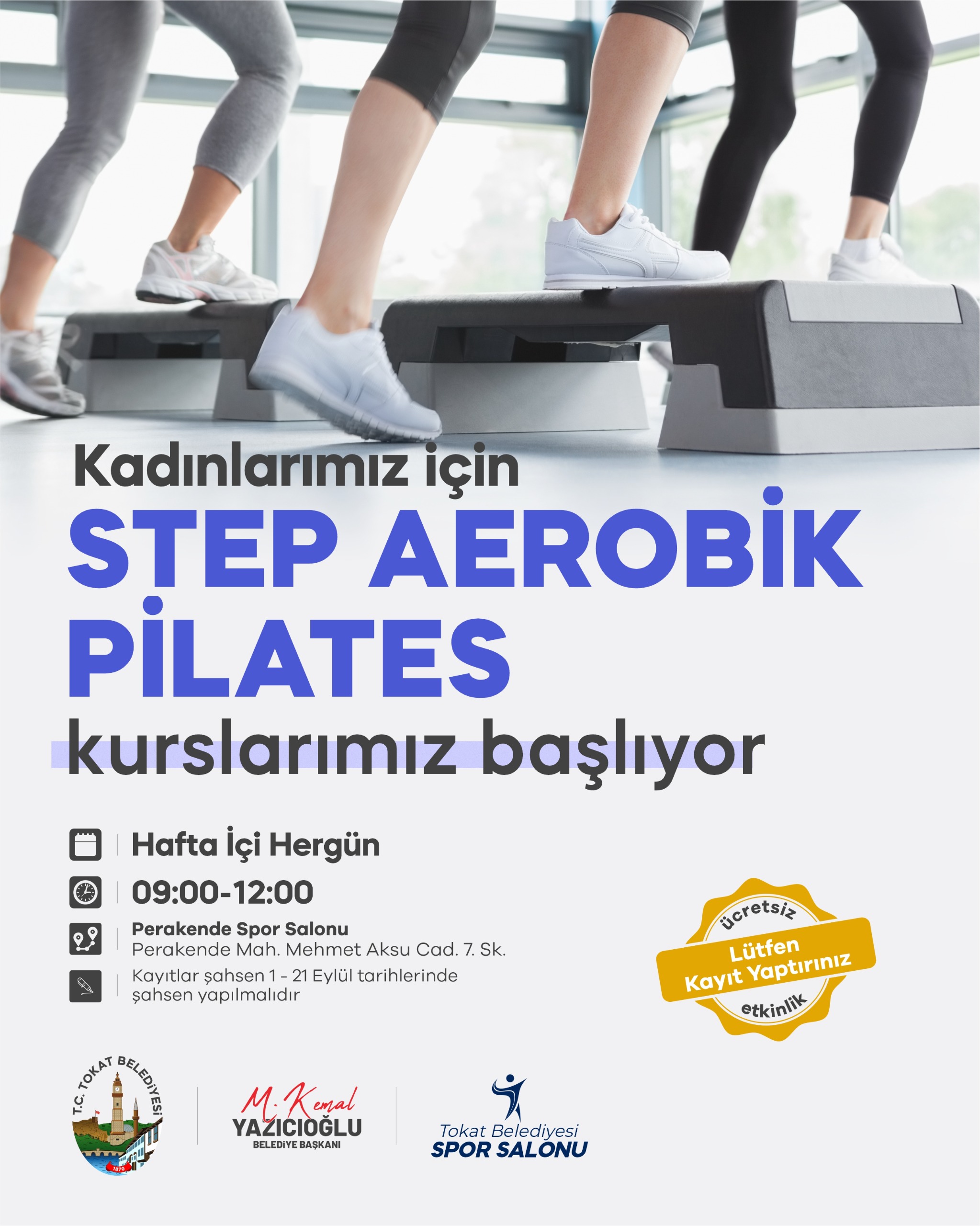 Yazıcıoğlu: Kadınlara özel ücretsiz step, aerobik ve pilates kursları başlıyor