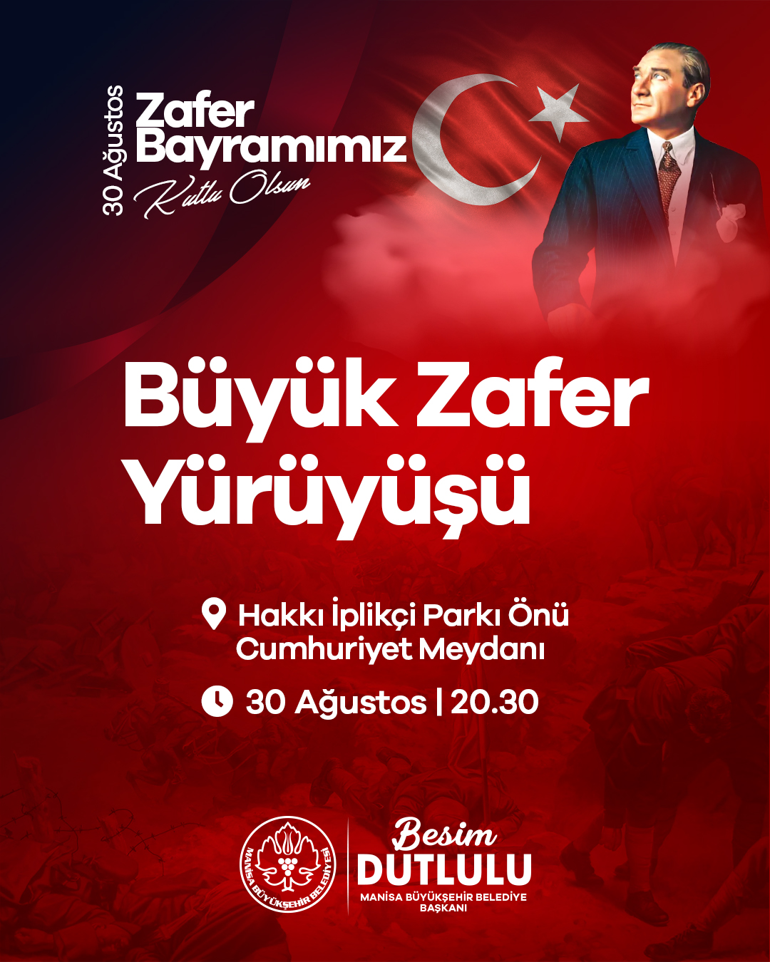 Manisa’da 30 Ağustos Zafer Bayramı için gün boyu sürecek program hazırlandı