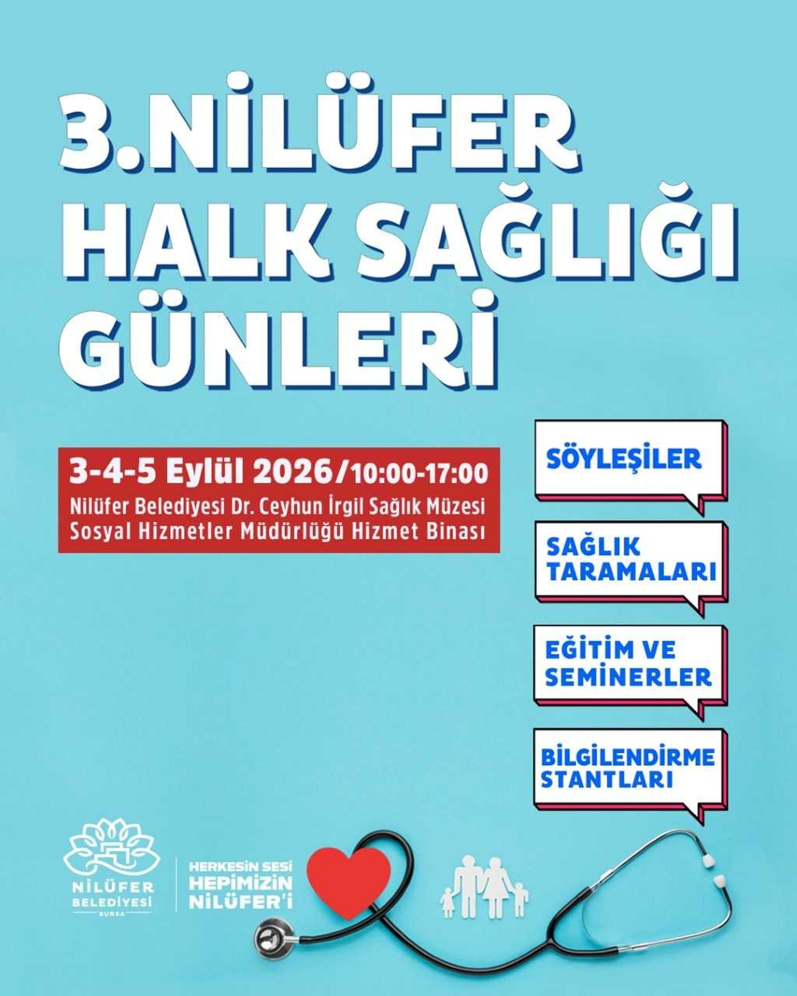 3. Nilüfer Halk Sağlığı Günleri başlıyor