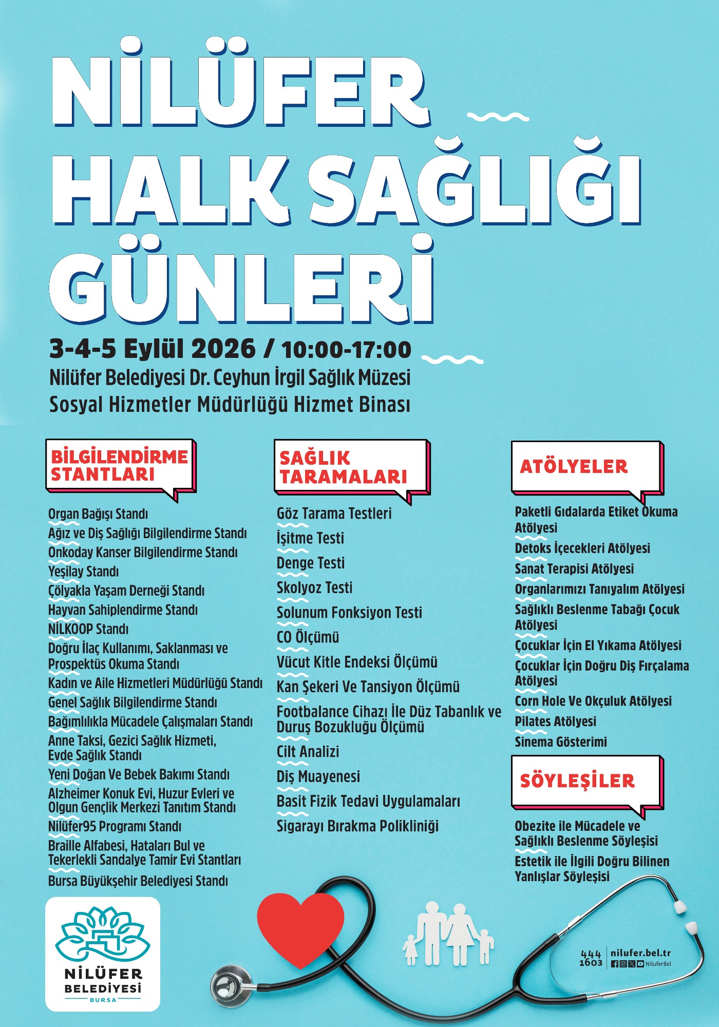 3. Nilüfer Halk Sağlığı Günleri başlıyor