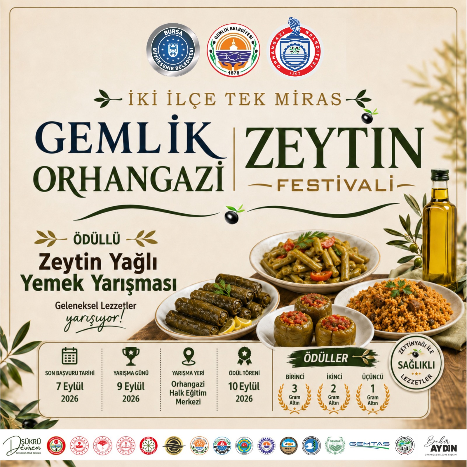 Zeytin Festivali kapsamında ödüllü zeytinyağlı yemek yarışması düzenlenecek