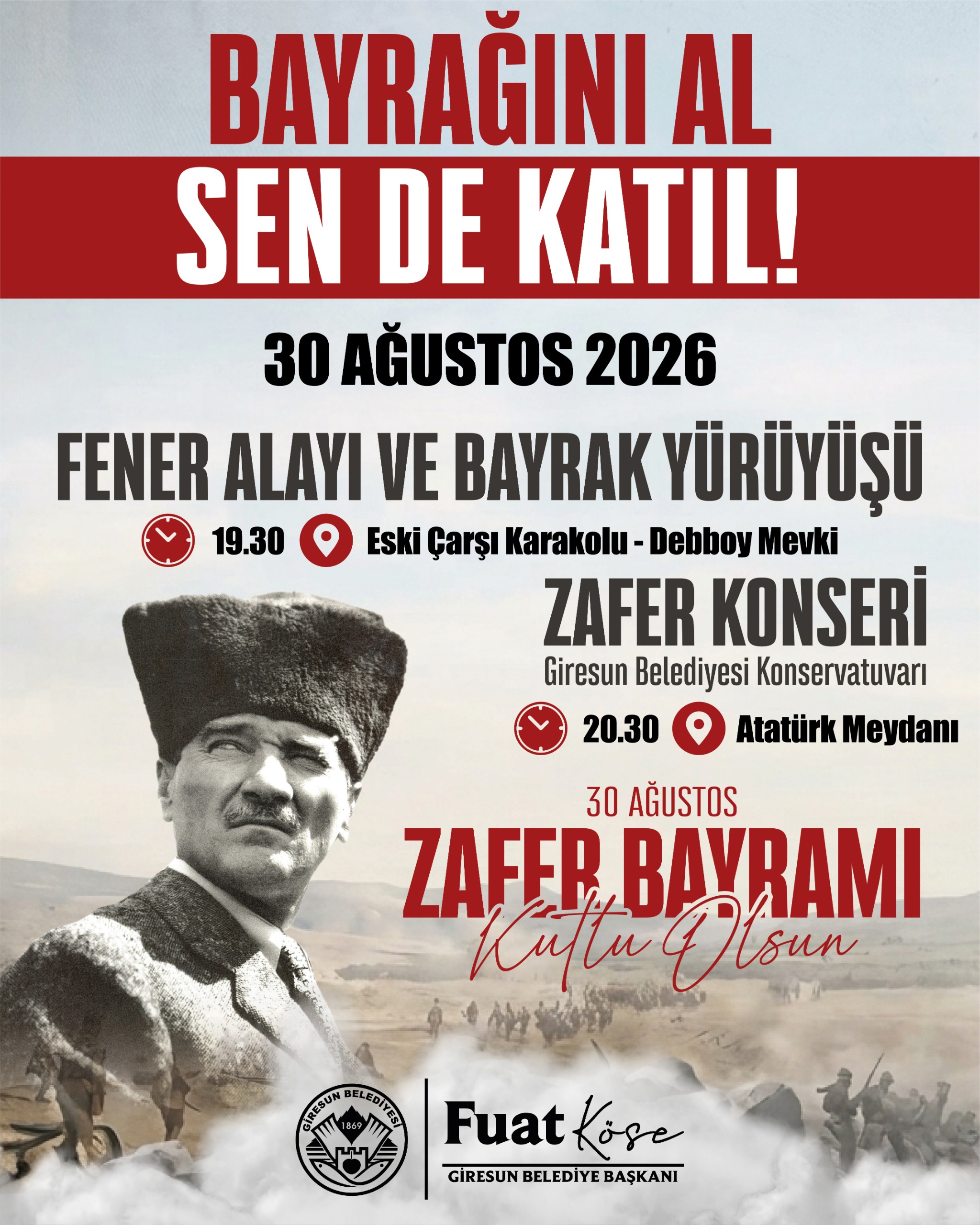 Giresun’da 30 Ağustos Zafer Bayramı için kutlama programı hazırlandı