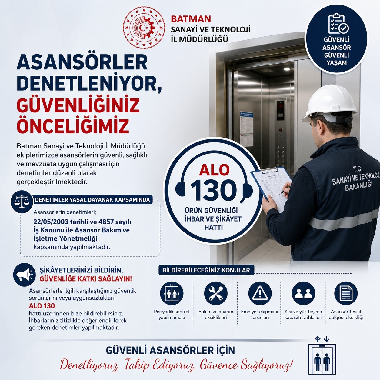 Batman’da asansörlere sıkı denetim