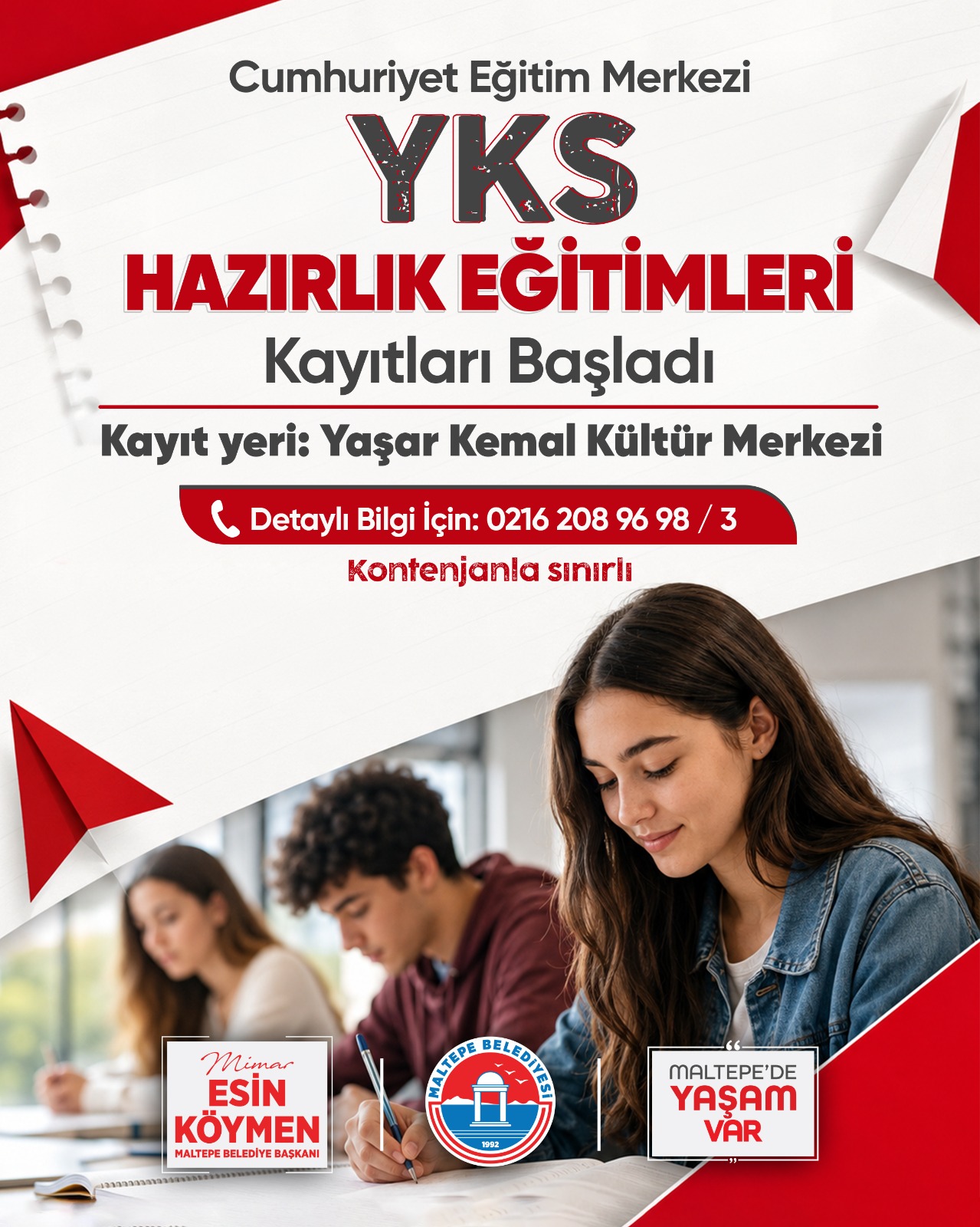 YKS hazırlık eğitimleri için kayıtlar devam ediyor