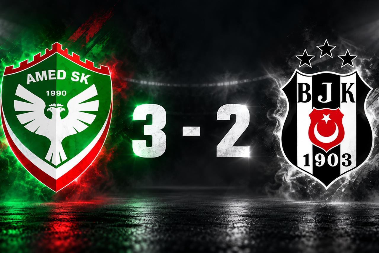 Amed Sportif Faaliyetler, Beşiktaş’ı 3-2 mağlup etti