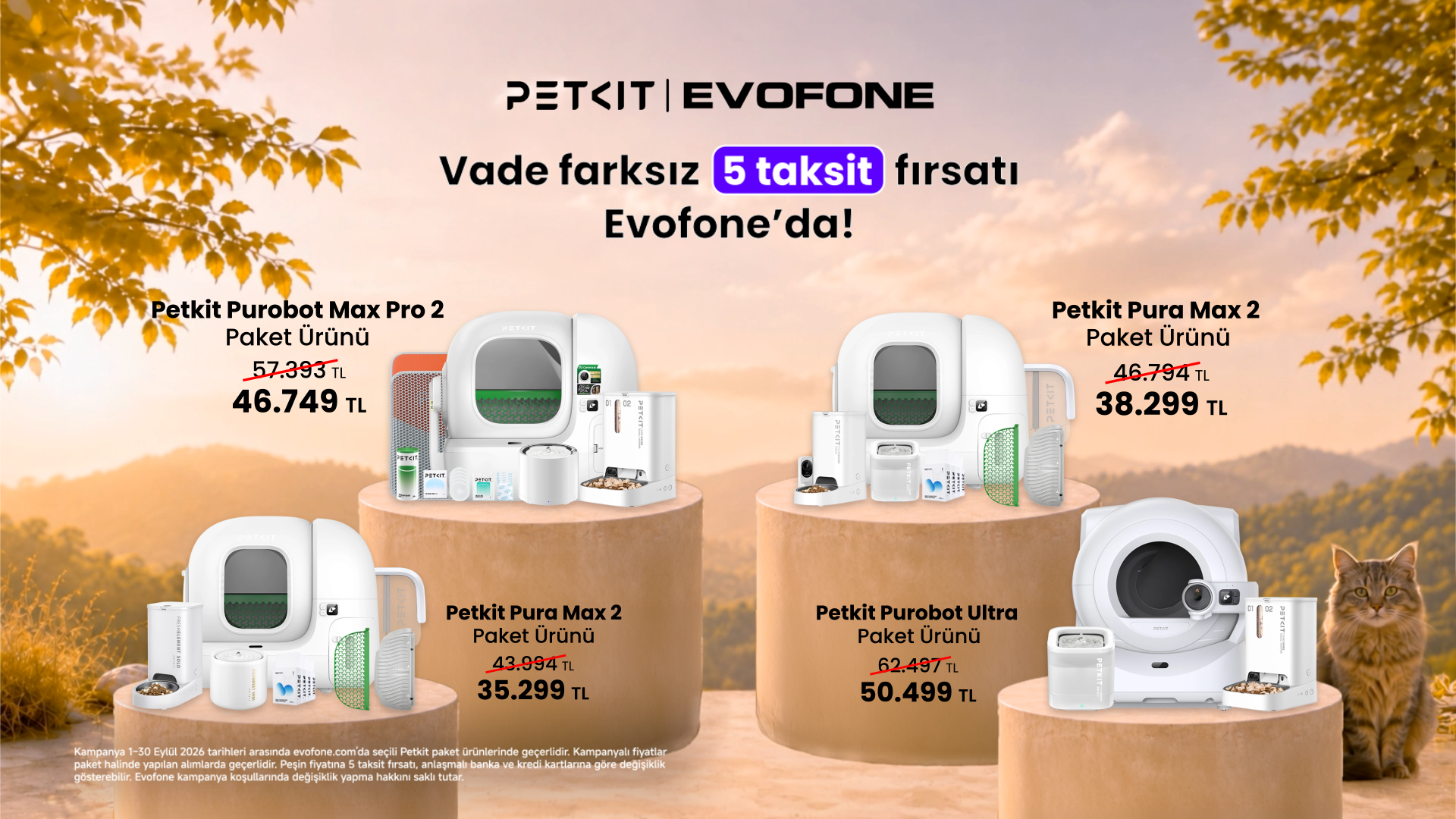 Kedi dostu eve akıllı dokunuş: EVOFONE’da Petkit eylül kampanyaları başladı