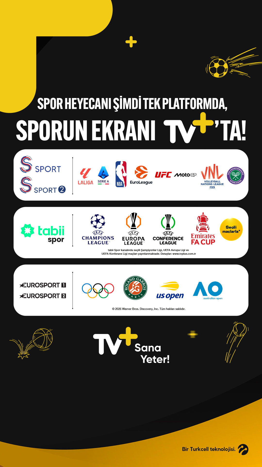 Sporun ekranı TV+ dünyanın dev spor karşılaşmalarını evinize getiriyor