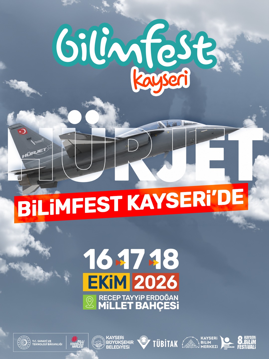 HÜRJET ve Türk Yıldızları, BİLİMFEST Kayseri’de gökyüzü tutkunlarıyla buluşacak
