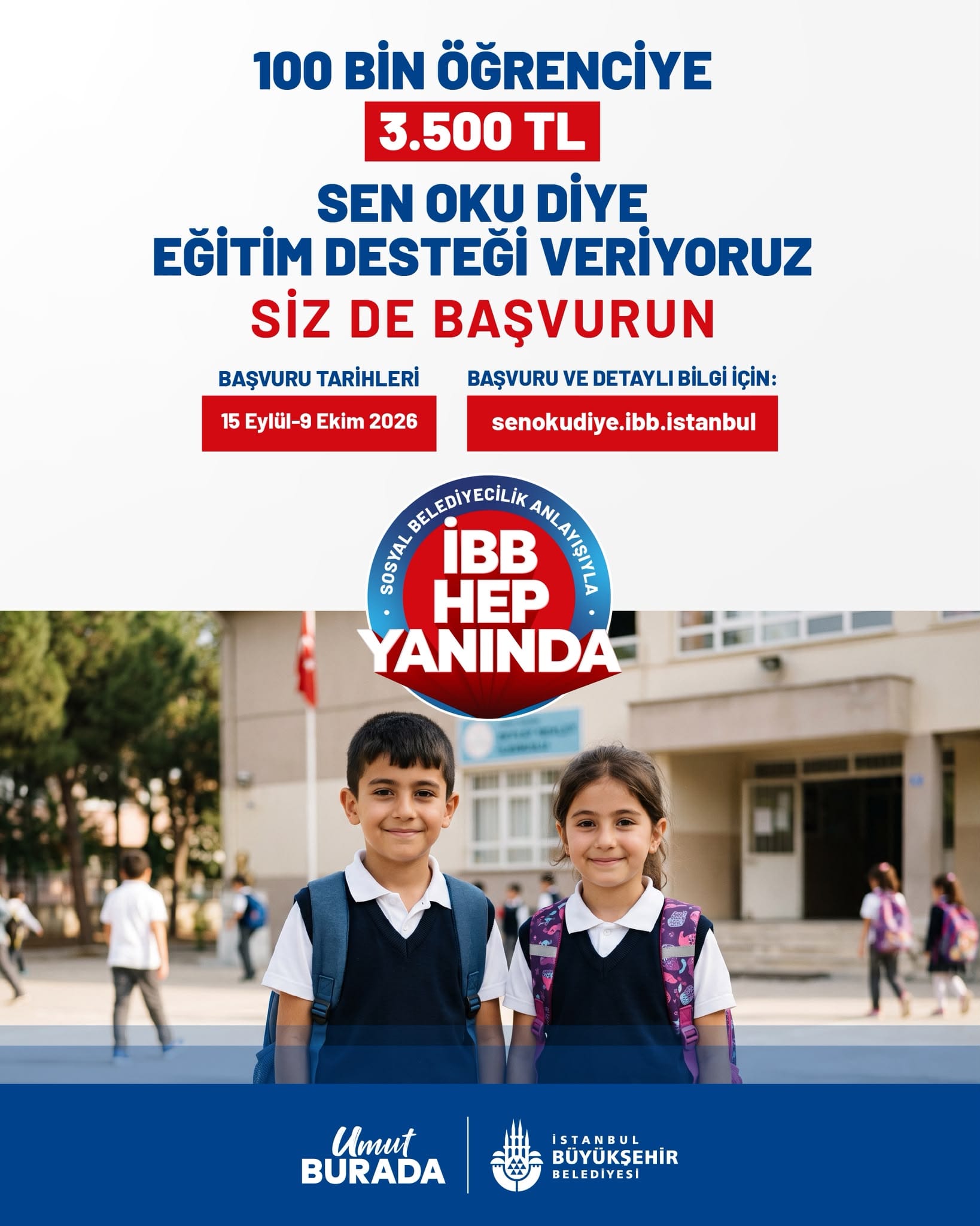 İBB’nin “Sen Oku Diye” eğitim desteğinde başvurular sürüyor