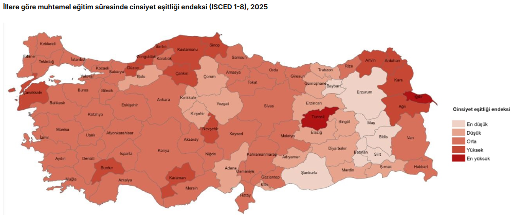 TÜİK: Muhtemel eğitim süresi 2025’te 16,8 yıl oldu