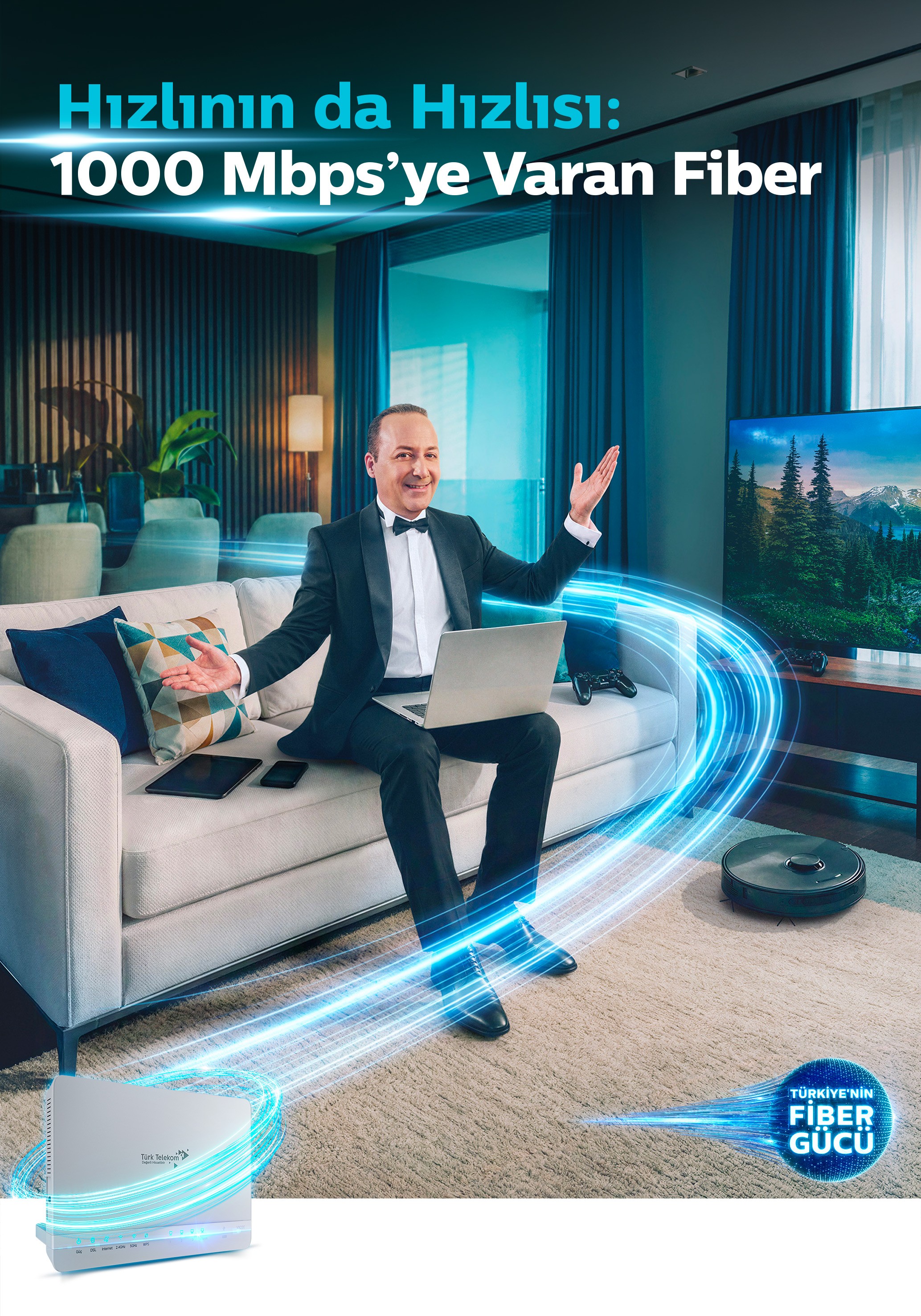Türk Telekom’un 1000 Mbps hızı ve yapay zeka destekli çözümleriyle mega WiFi deneyimi
