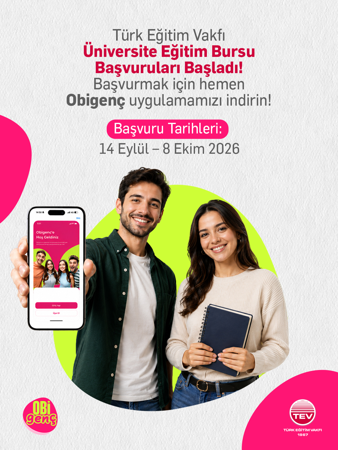 2026-2027 akademik yılı TEV üniversite eğitim bursu başvuruları başladı