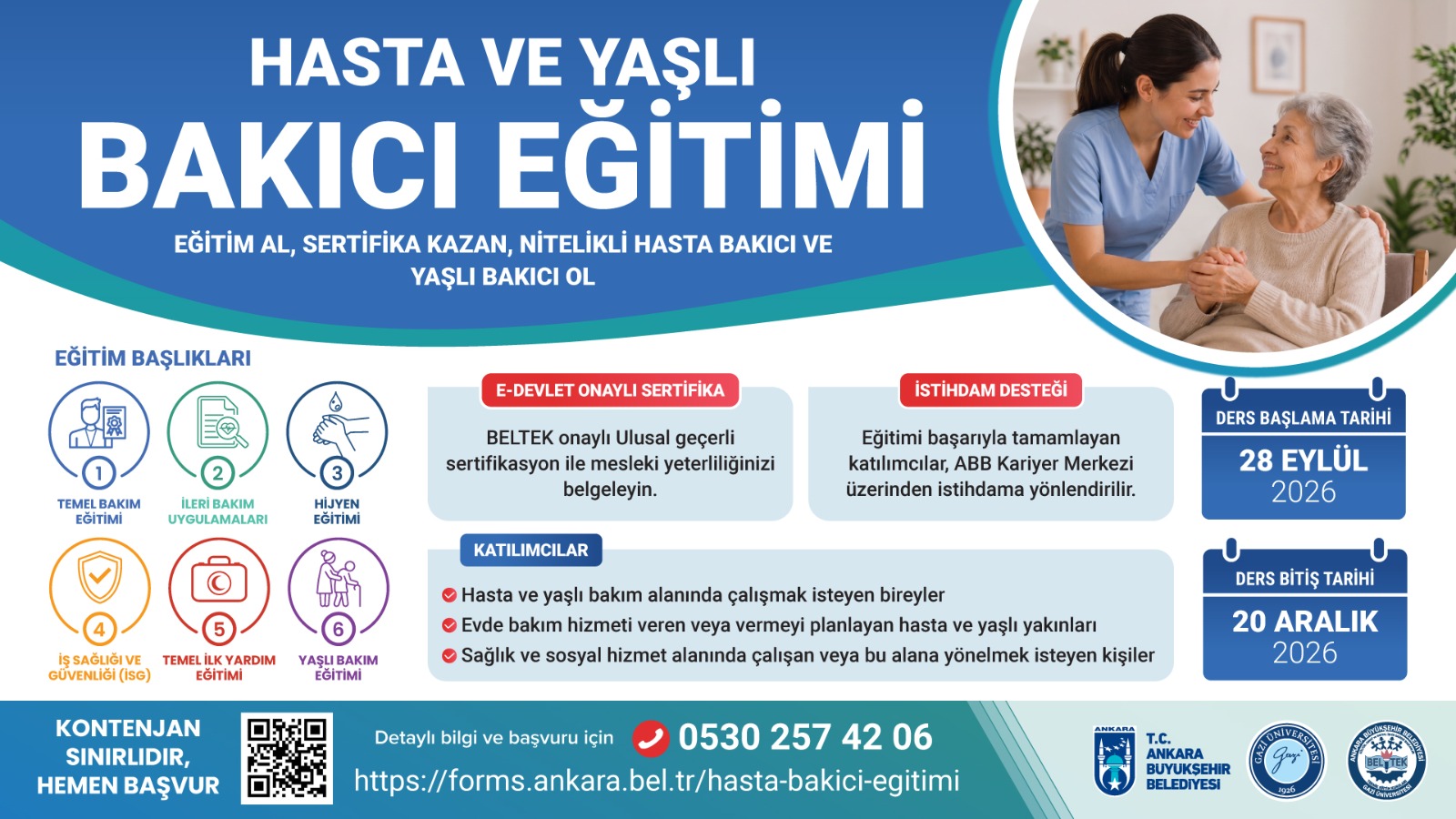 ABB ile Gazi Üniversitesi iş birliğinde hasta ve yaşlı bakıcı eğitimi başlıyor