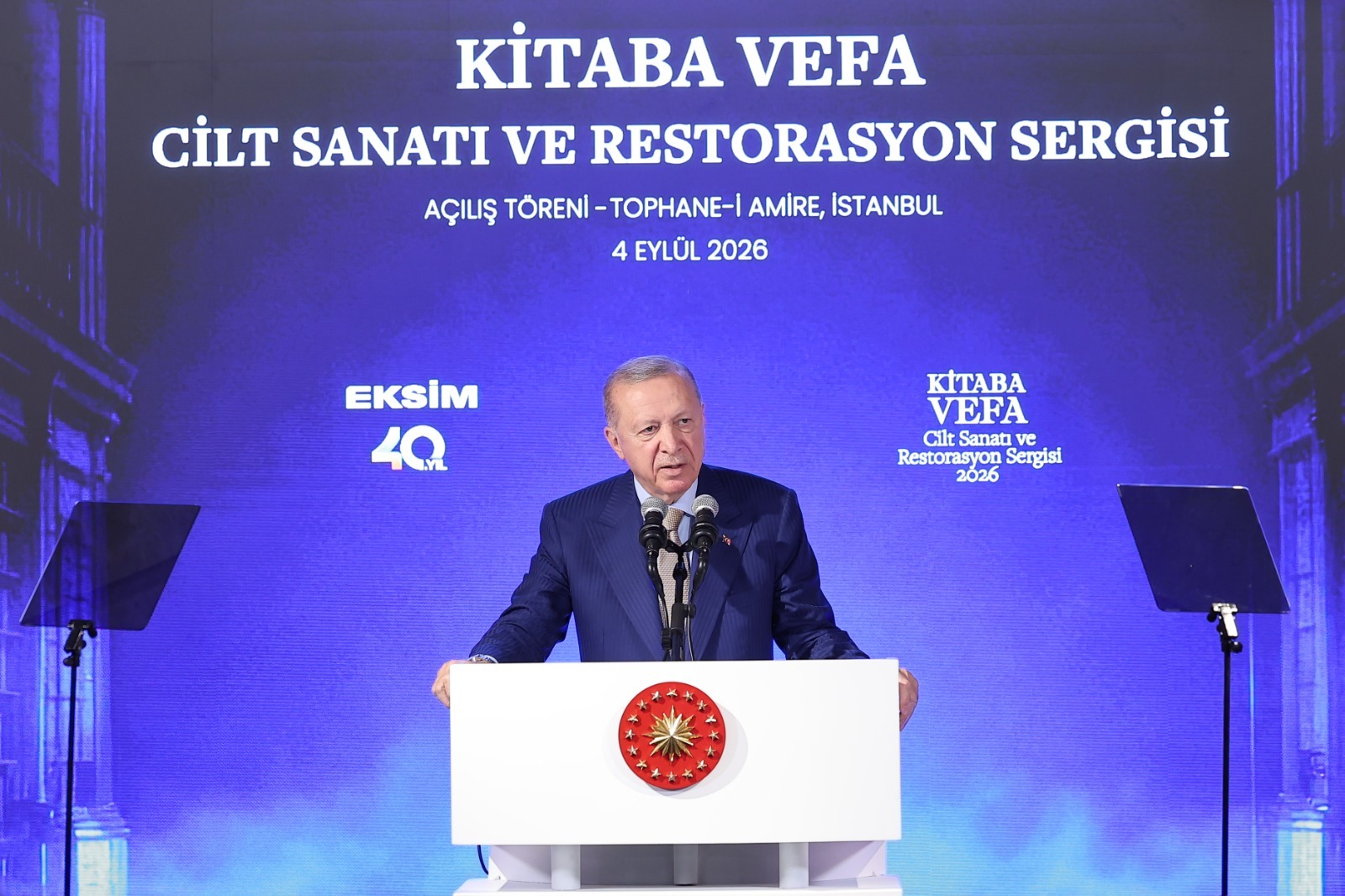“Kitaba Vefa” Sergisi Cumhurbaşkanı Recep Tayyip Erdoğan tarafından açıldı