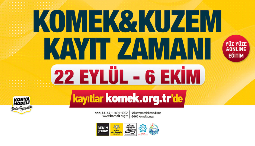 KOMEK ve ASEM’de 2026-2027 güz dönemi kayıtları başlıyor
