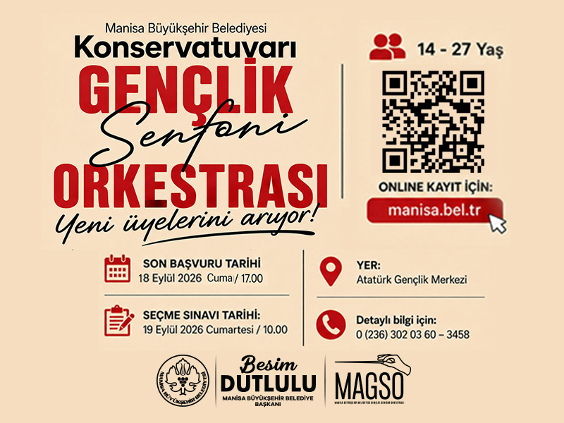 Manisa Gençlik Senfoni Orkestrası yeni müzisyenlerini arıyor
