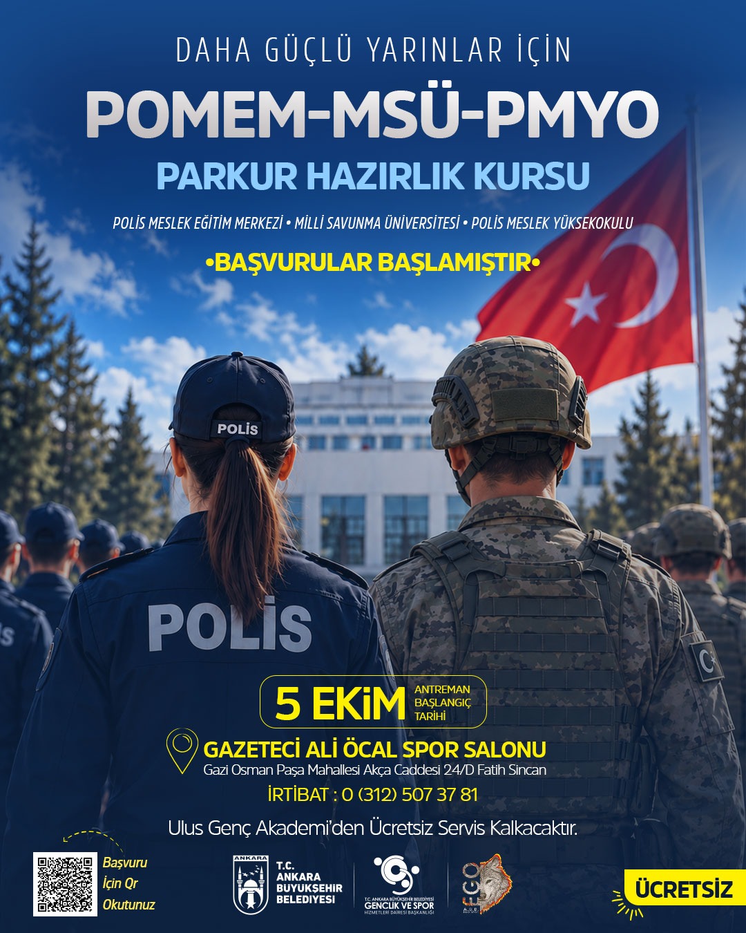 Ankara’da POMEM, MSÜ ve PMYO adaylarına ücretsiz parkur kursu