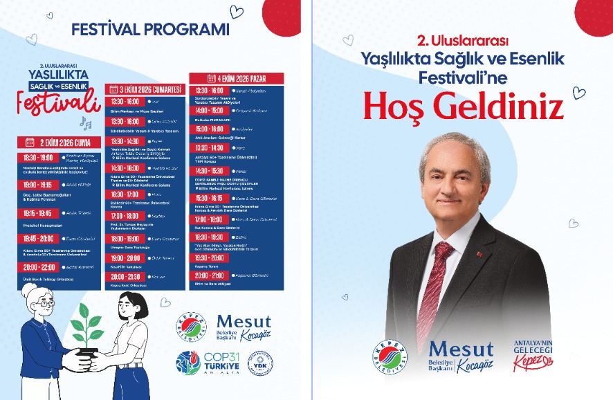 Kepez’de 2. Uluslararası Yaşlılıkta Sağlık ve Esenlik Festivali başlıyor