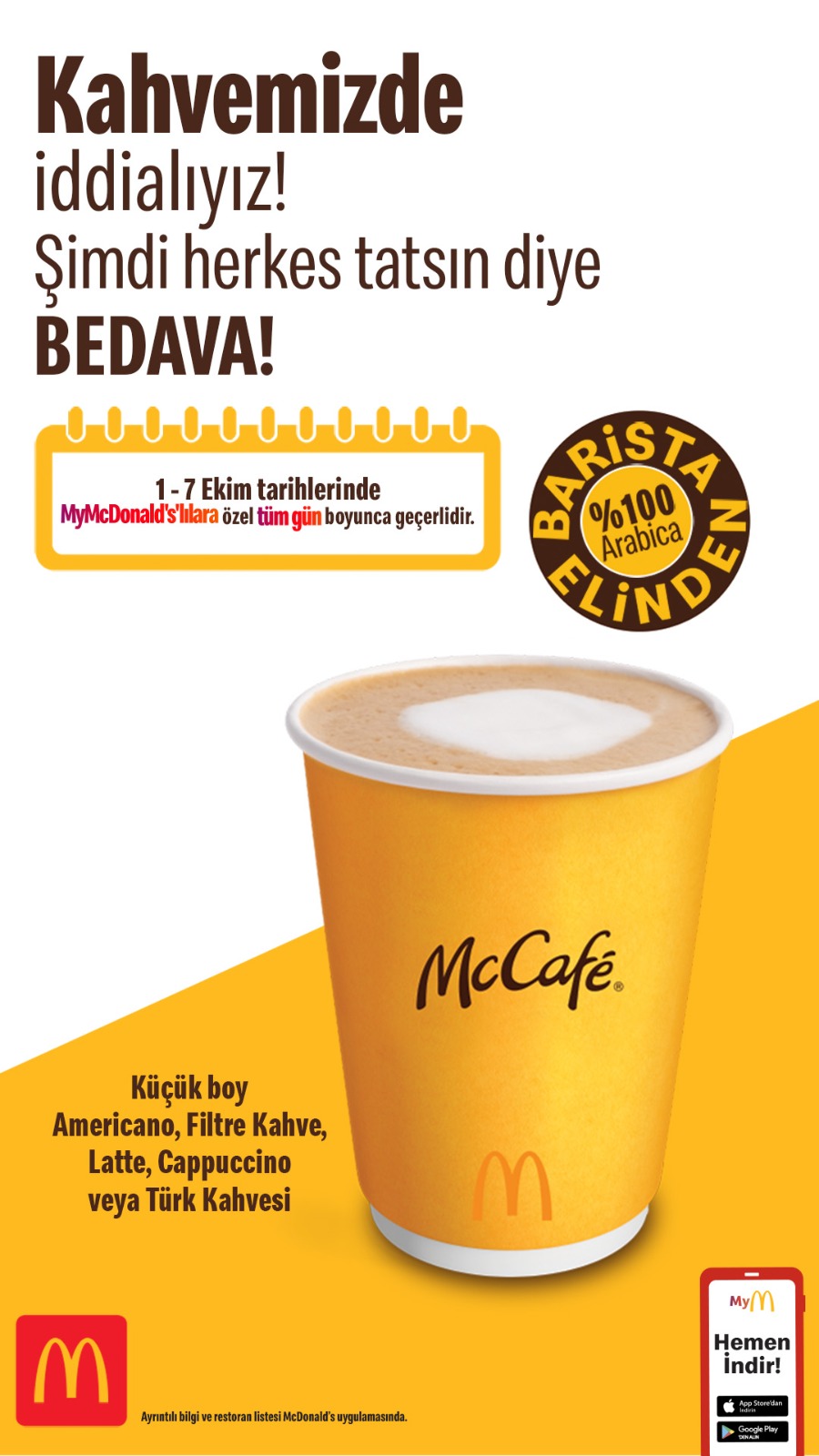 Ekim’de kahveler yine McDonald’s Türkiye’den