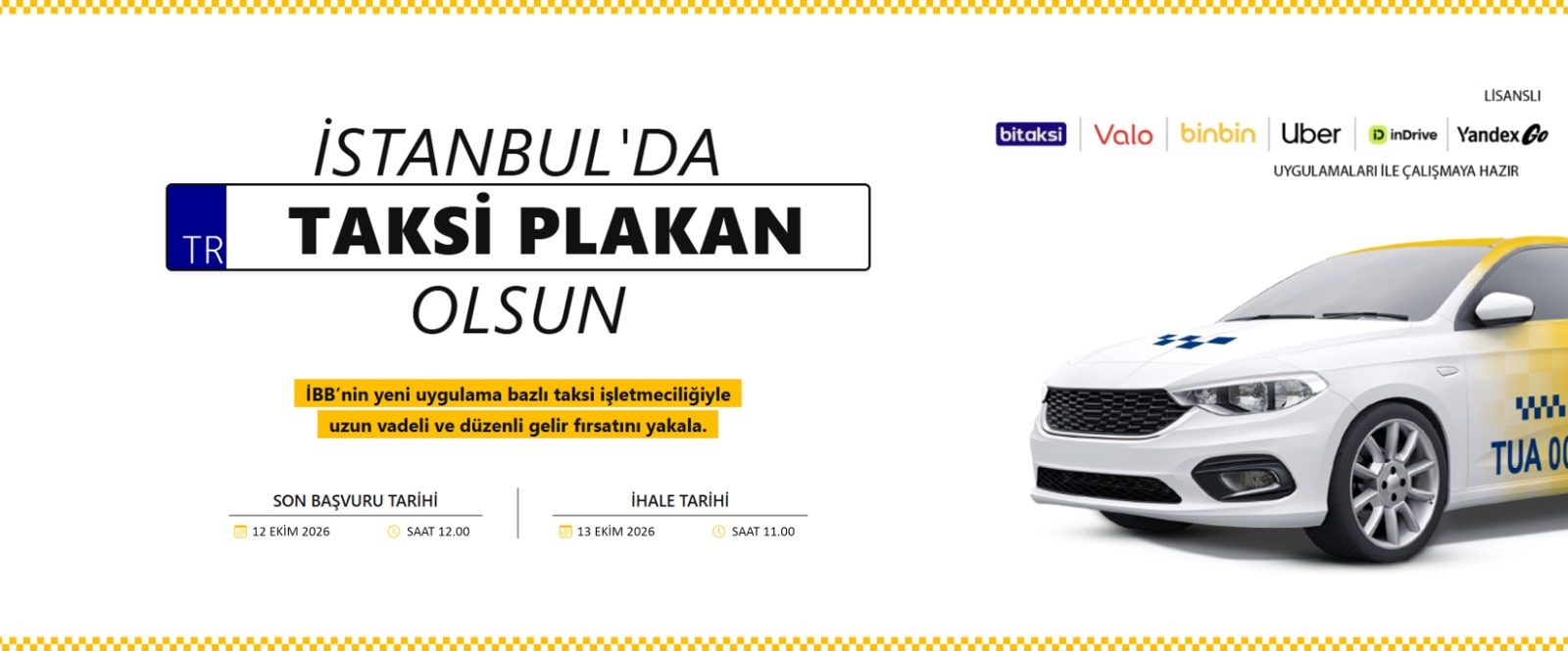 İstanbul’da 250 yeni taksi plakası için ihale yapılacak