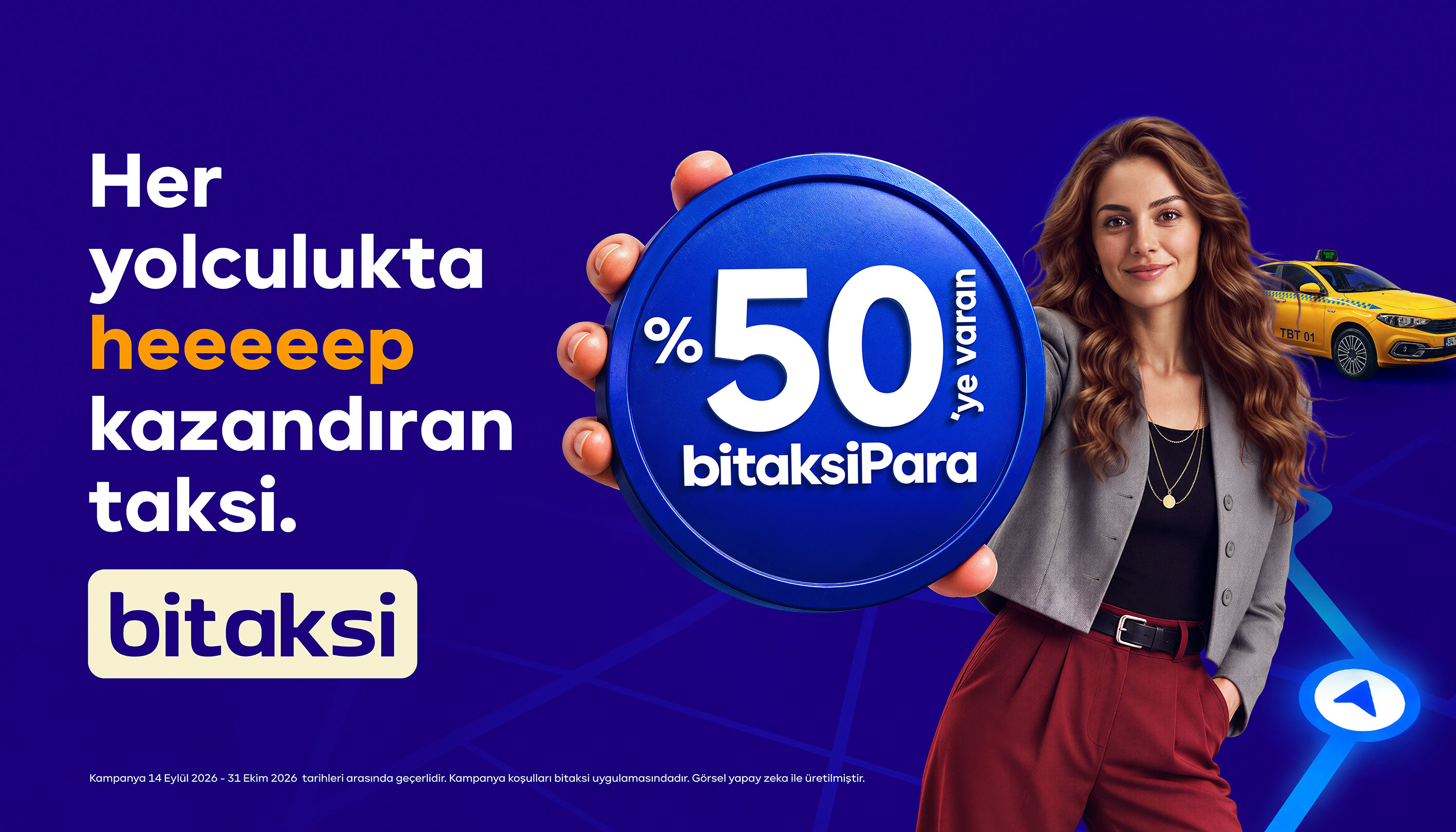 Bitaksi’den her yolculukta yüzde 50’ye varan bitaksiPara kampanyası