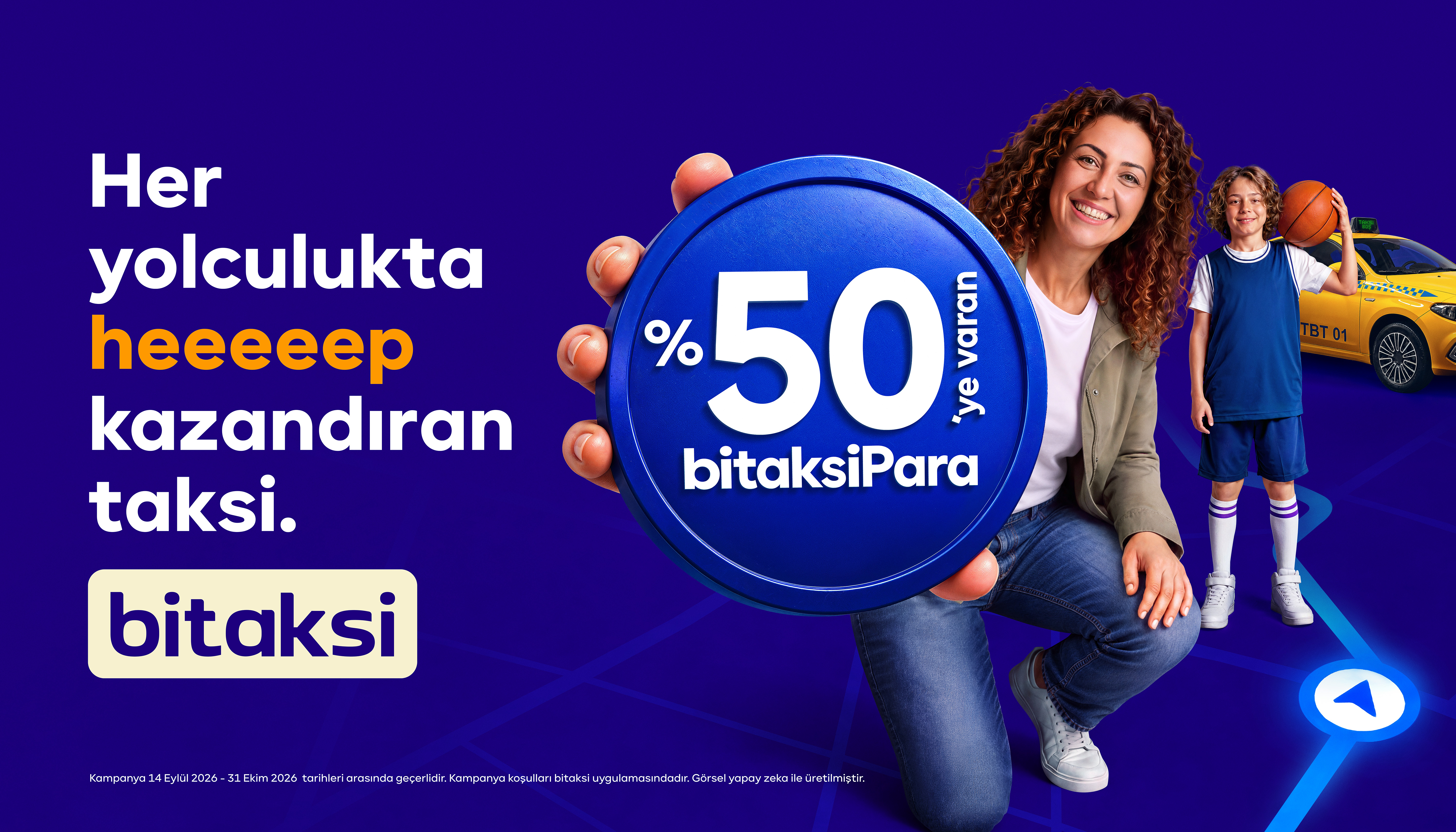 Bitaksi’den her yolculukta yüzde 50’ye varan bitaksiPara kampanyası