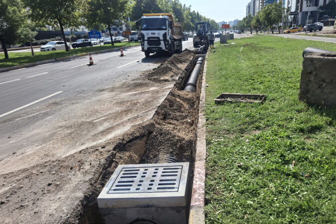 DİSKİ’den Mahabad Bulvarı’nda yağmur suyu çalışması