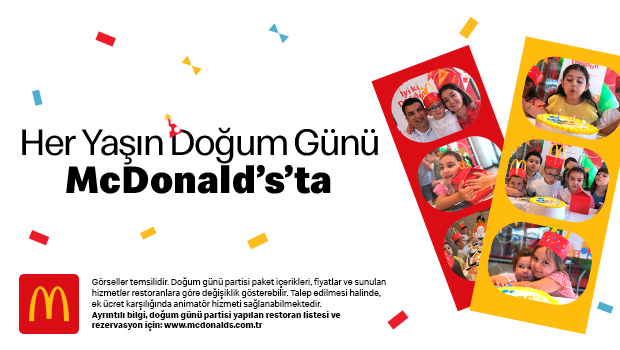 Doğum günü kutlamanın kolay ve keyifli yolu McDonald’s’ta